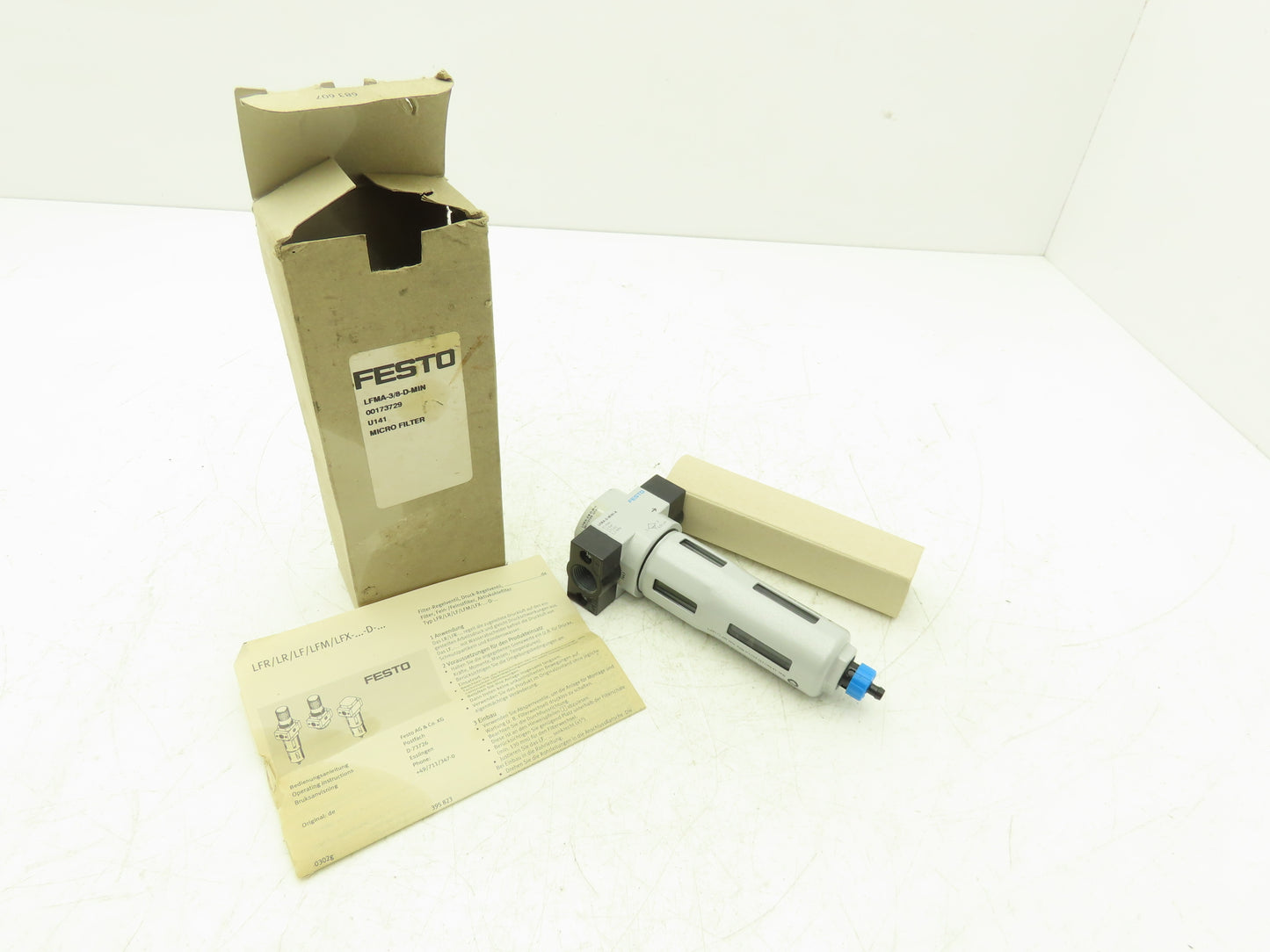 Festo LFMA-3/8-D-MIN Pneumatic Air Treatment Filter 0-175PSI LFMA-D-MINI-A