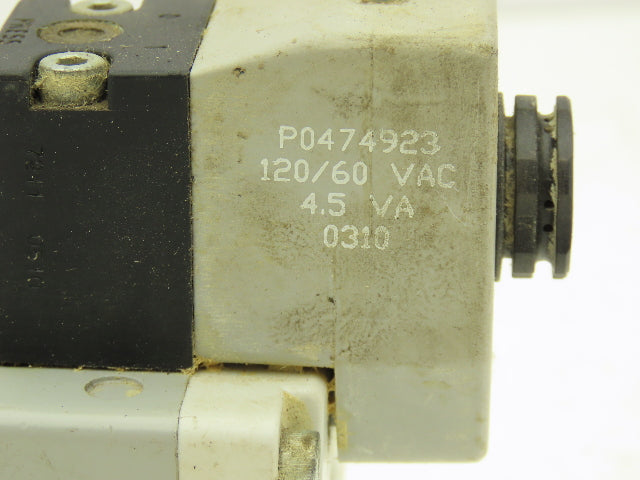 Parker H26VXBG023C Pneumatic Air isys Solenoid Valve 120v 60hz Coil 145psig