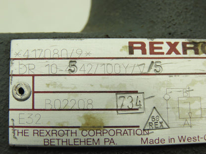 Rexroth DR 10-542/100Y Hydraulic Pressure Reducing Valve *417080/9*