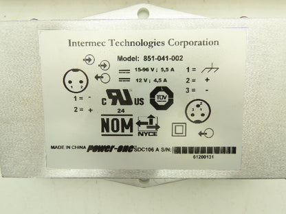Intermec 851-041-002 Power One DC-DC Converter In 15-96V Out 12VDC 4.5 Amps