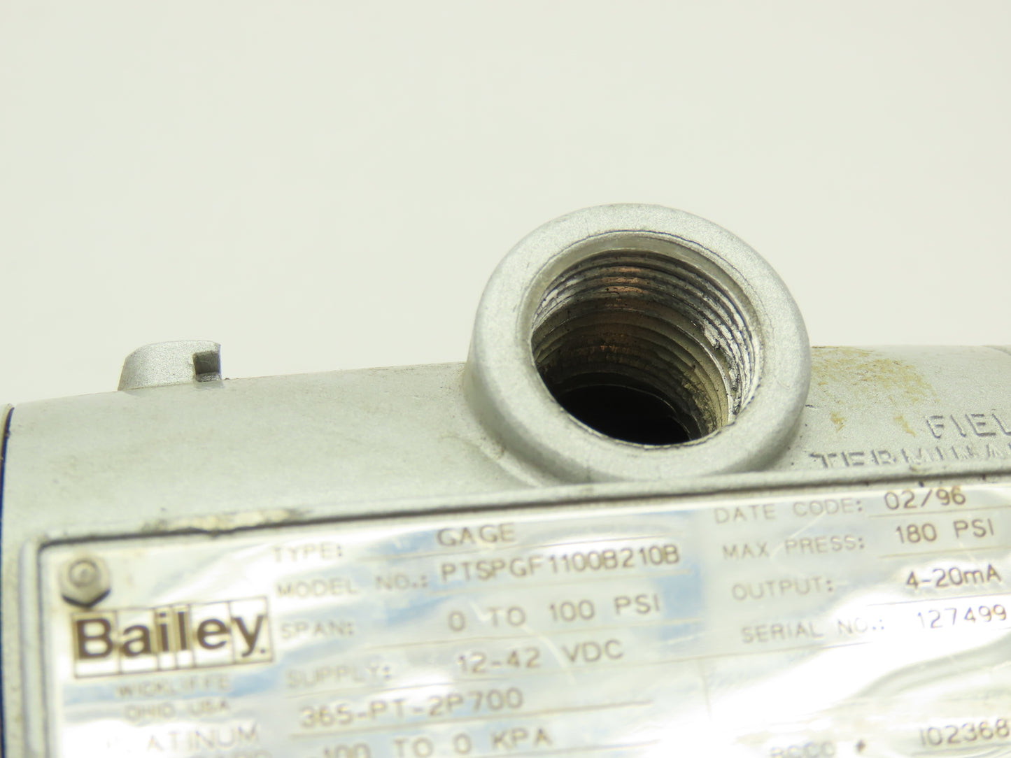 Bailey PTSPGF1100B210B Differential Pressure Transmitter 3-100 PSI 12-42VDC