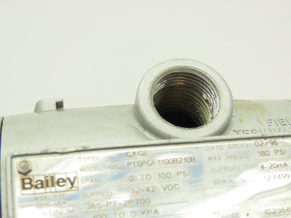 Bailey PTSPGF1100B210B Differential Pressure Transmitter 3-100 PSI 12-42VDC