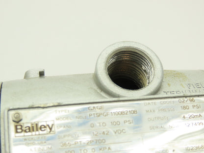 Bailey PTSPGF1100B210B Differential Pressure Transmitter 3-100 PSI 12-42VDC