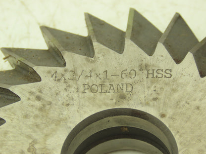 Poland 4X3/4X1-60 HSS Double Bevel Indexable CNC Milling Cutter 26 Tooth