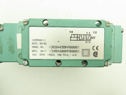 Numatics 135BA43BMP00061 Pneumatic Air Solenoid Valve/Manifold Assembly