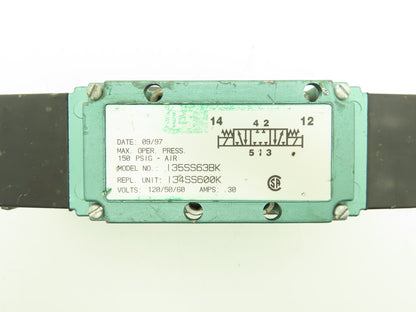 Numatics I35SS63BK Pneumatic Air Solenoid Valve/Manifold Assembly