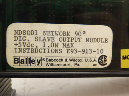 Bailey NDSO01 Network 90 Digital Slave Output Module NDSOO1 NDS001