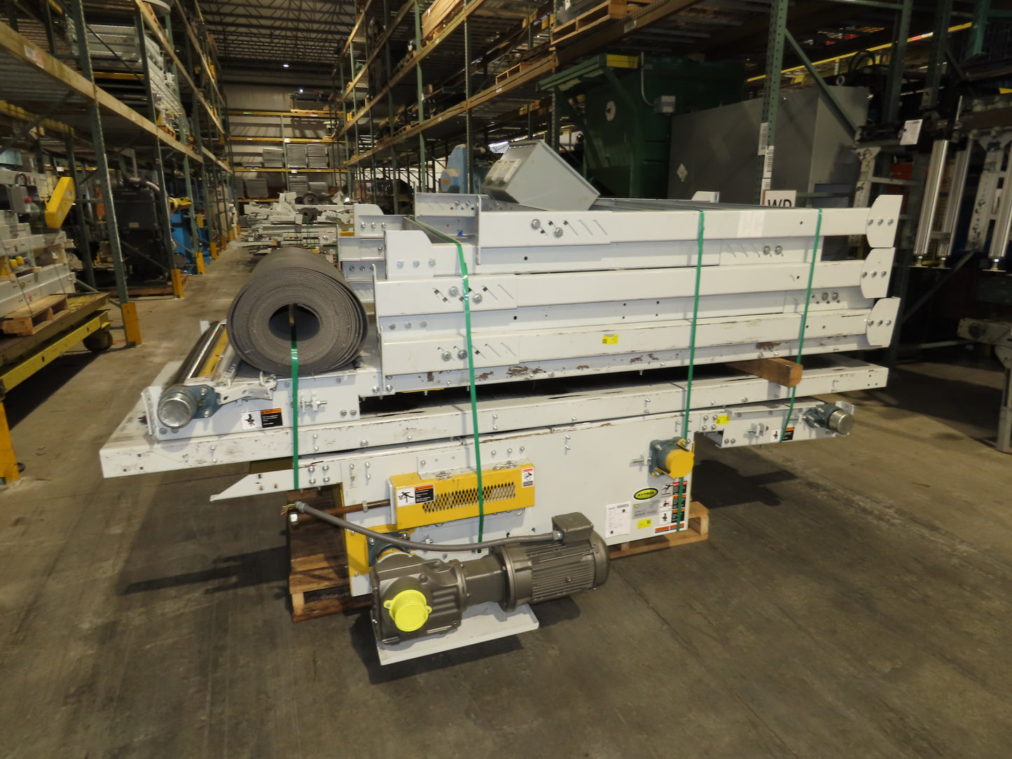 Hytrol BPC 49"x 27' Slider Bed Conveyor 47"Belt 5Hp 3PH Center Drive 183fpm