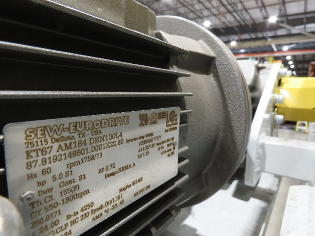 Hytrol BPC 49"x 27' Slider Bed Conveyor 47"Belt 5Hp 3PH Center Drive 183fpm