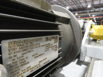 Hytrol BPC 49"x 27' Slider Bed Conveyor 47"Belt 5Hp 3PH Center Drive 183fpm