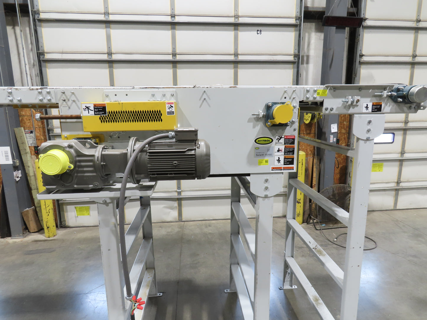 Hytrol BPC 49"x 27' Slider Bed Conveyor 47"Belt 5Hp 3PH Center Drive 183fpm