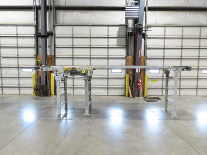 Hytrol HSS 31"x 18' Slider Bed Conveyor 30"Belt 2Hp 3PH Center Drive 140fpm