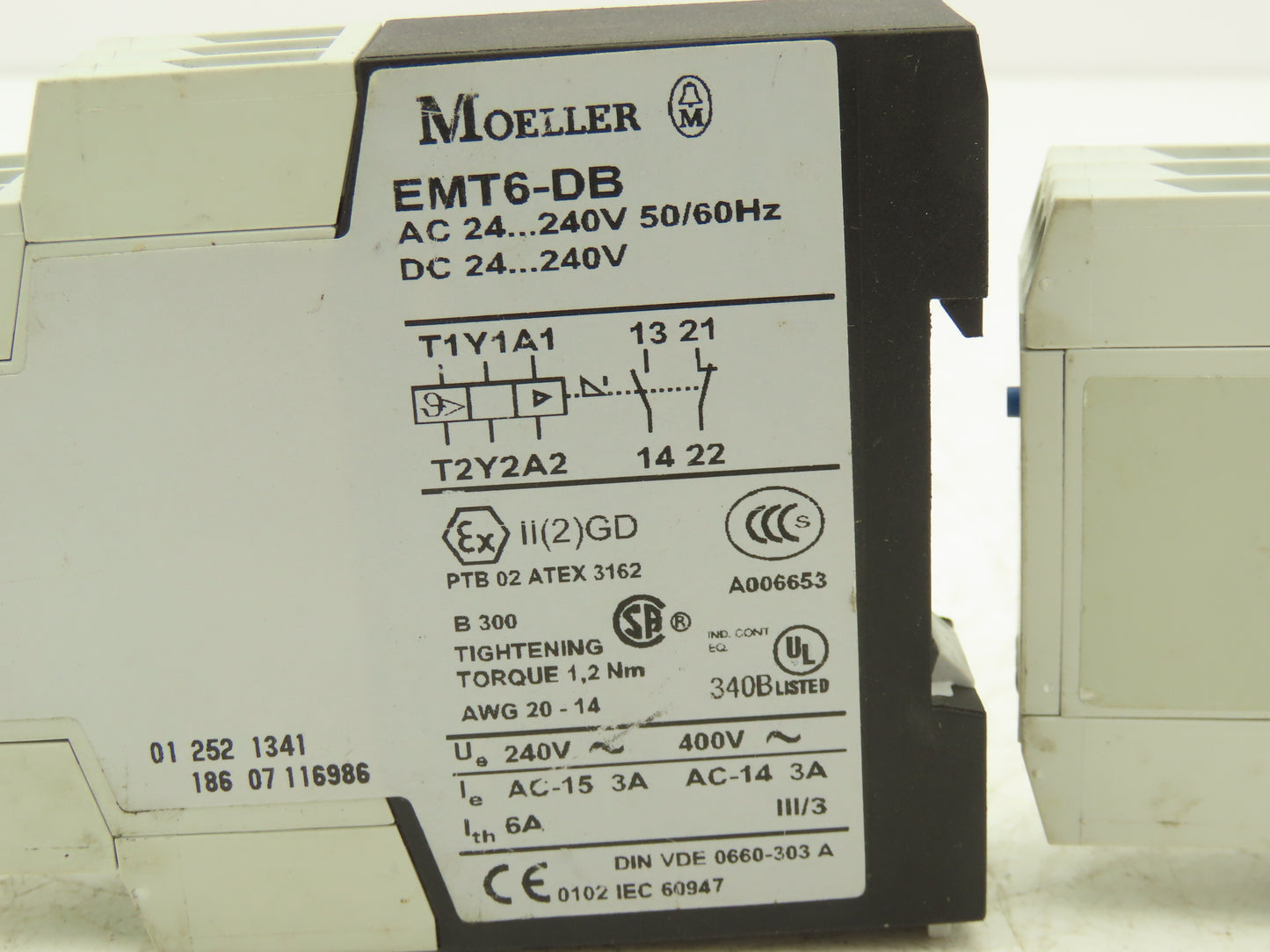 Eaton Moeller EMT6-DB Thermistor Overload Protection Relay 24V Lot of 2