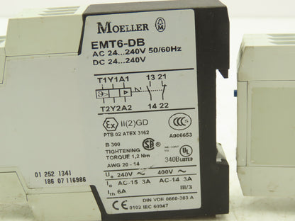 Eaton Moeller EMT6-DB Thermistor Overload Protection Relay 24V Lot of 2