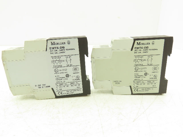 Eaton Moeller EMT6-DB Thermistor Overload Protection Relay 24V Lot of 2