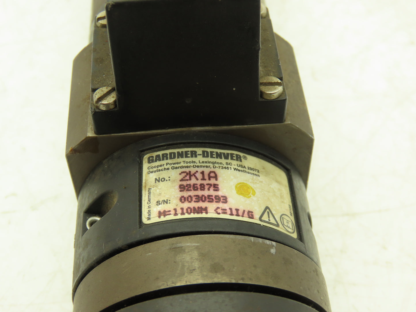 Gardner Denver 2 BA Electric Servo Nutrunner Inline Tool w/Transducer Spline End