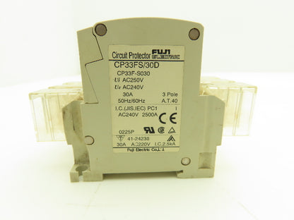 Fuji Electric CP33FS/30D Circuit Breaker Protector 30A 3 Pole 240V Lot of 6