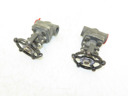 Ilshin 8A05-5 Steel Gate Valve 3/4" Socket Weld 1975psi Class 800  Lot of 2