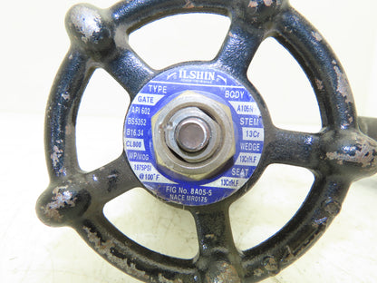 Ilshin 8A05-5 Steel Gate Valve 3/4" Socket Weld 1975psi Class 800  Lot of 2