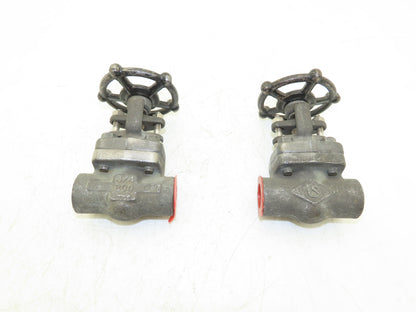 Ilshin 8A05-5 Steel Gate Valve 3/4" Socket Weld 1975psi Class 800  Lot of 2