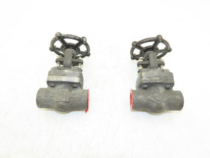 Ilshin 8A05-5 Steel Gate Valve 3/4" Socket Weld 1975psi Class 800  Lot of 2