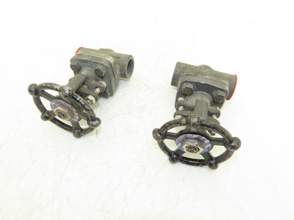 Ilshin 8A05-5 Steel Gate Valve 3/4" Socket Weld 1975psi Class 800  Lot of 2