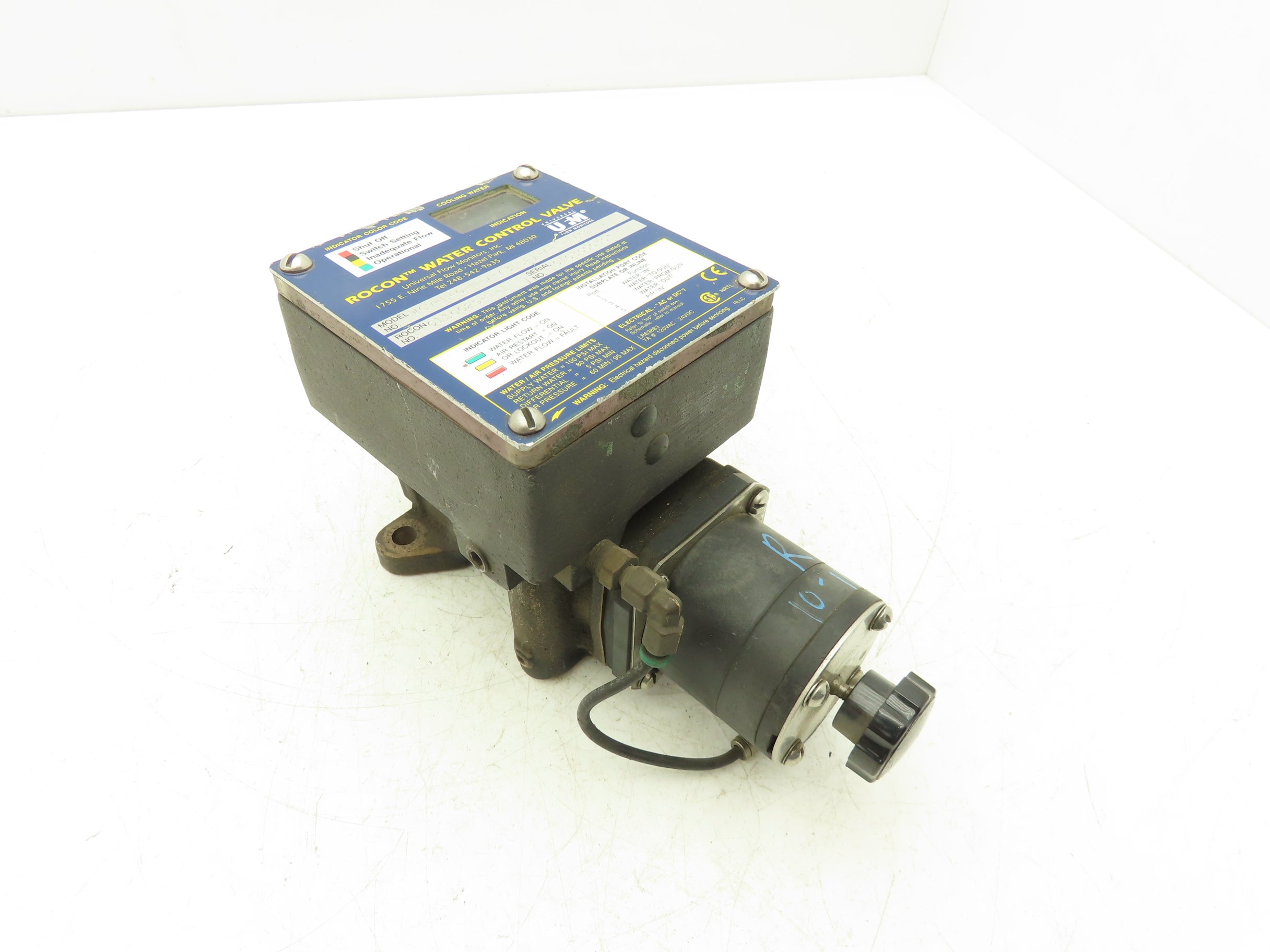 Rocon WCV-B-0-H-7-A3N5F1-A-N-E6C2 Water Control Valve 150PSI 120VAC 01 ...