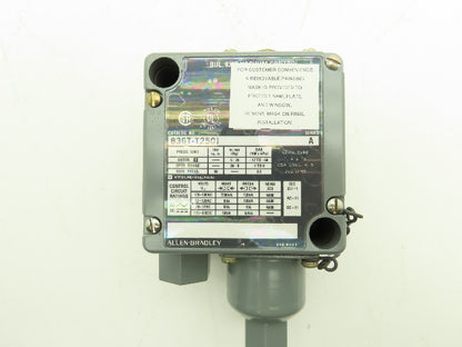 Allen Bradley 836T-T250J Pressure Control Switch 30" VAC Bulletin 836T Ser A