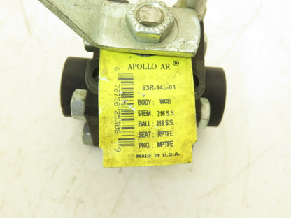 Apollo Conbraco 83R-143-01 Steel 3pc Ball Valve 1/2" FNPT Threaded 1000 CWP