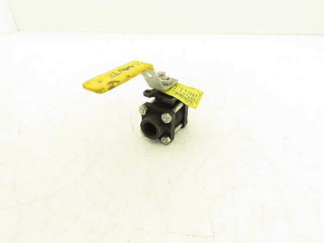 Apollo Conbraco 83R-143-01 Steel 3pc Ball Valve 1/2" FNPT Threaded 1000 CWP