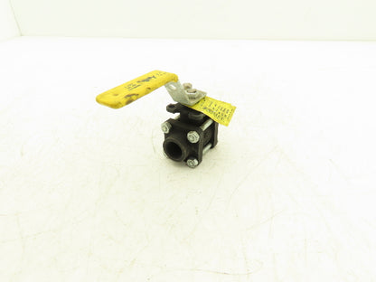 Apollo Conbraco 83R-143-01 Steel 3pc Ball Valve 1/2" FNPT Threaded 1000 CWP