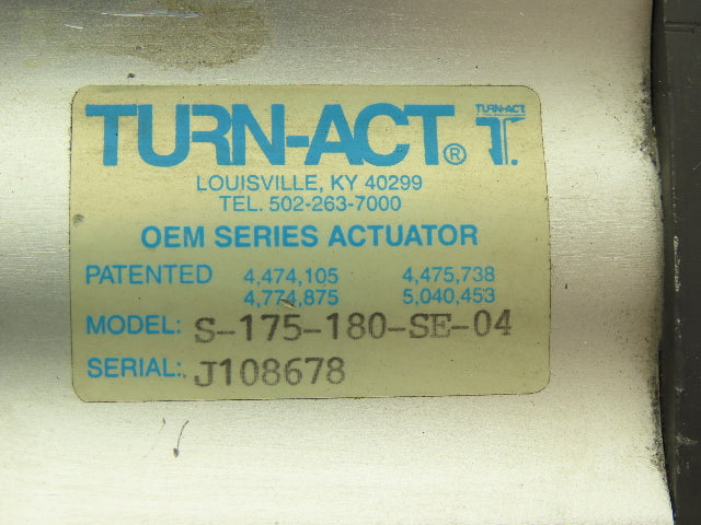 Turn-Act S-175-180-SE-04 Pneumatic Rotary Actuator Double Vane/Acting