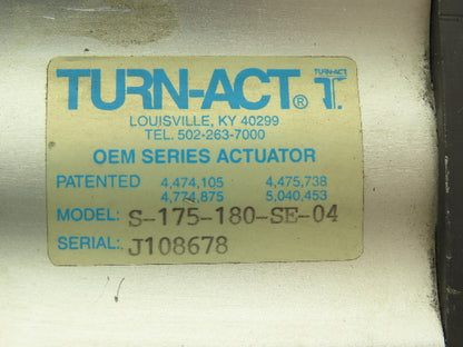 Turn-Act S-175-180-SE-04 Pneumatic Rotary Actuator Double Vane/Acting