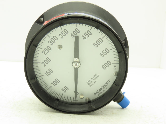 Ashcroft 45-1379-AS-02L-600# Duraguage Pressure Guage 0-600PSI 4.5" Case 1/4"NPT