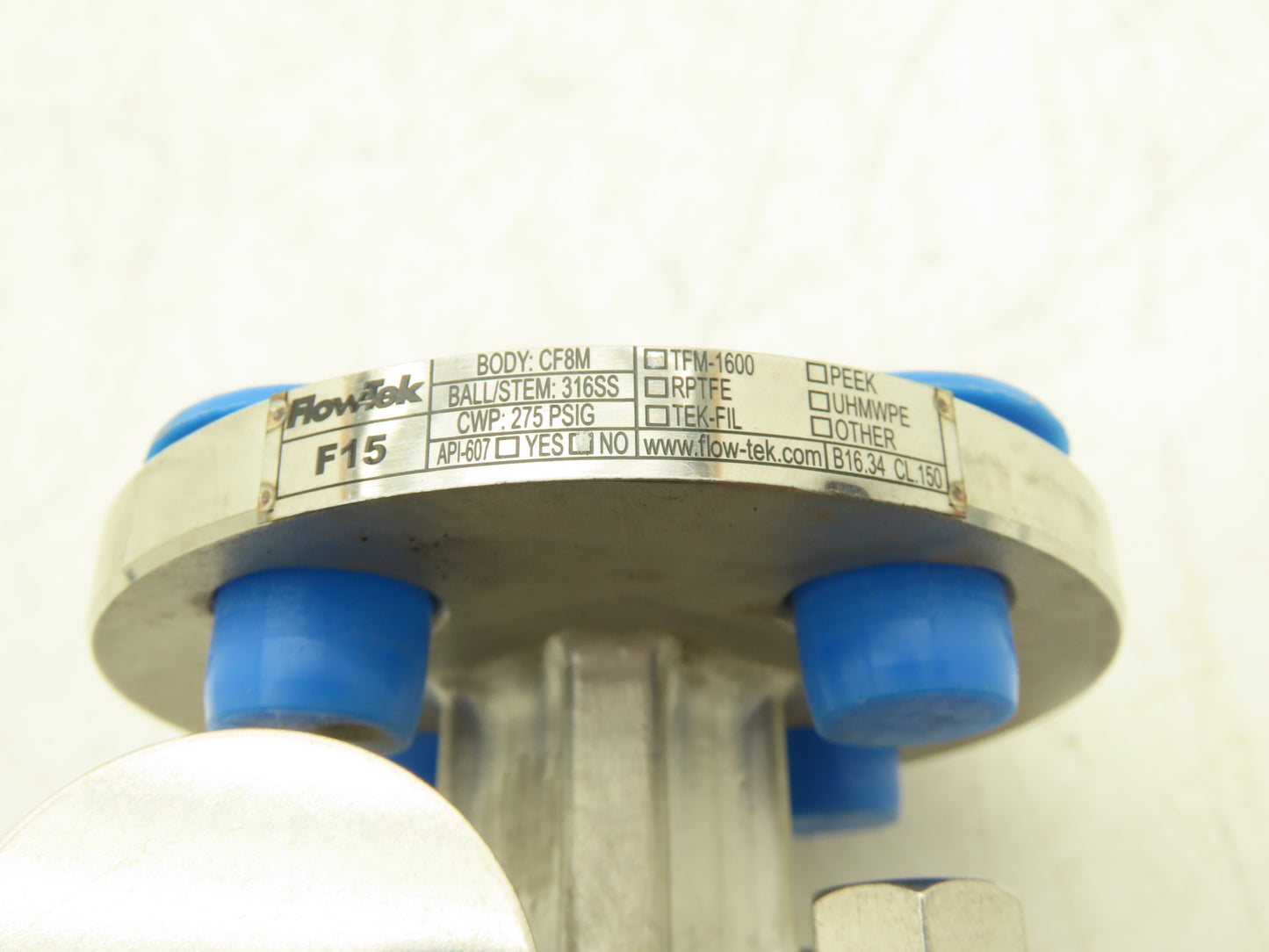 FlowTek F15 1/2" 150 Flanged 2pc Stainless Ball Valve 275psi 316SS/CF8M TFM-1600