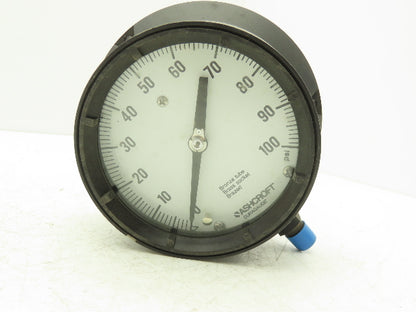 Ashcroft 45-1379-AS-02L-100# Duraguage Pressure Guage 0-100PSI 4.5" Case 1/4"NPT