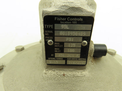 Fisher Controls 95L Pressure Reducing Regulator 125PSI Class 150 1/2" Flange