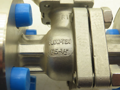 FlowTek F15 1/2" 150 Flanged 2pc Stainless Ball Valve 275psi 316SS/CF8M