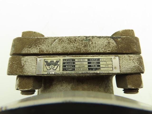 William E. Williams Valve S151F6316 Swing Check Valve 2" ANSI Flange Class 150