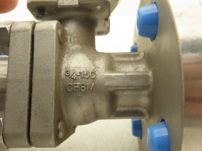 FlowTek F15 3/4" 150 Flanged 2pc Stainless Ball Valve 275psi 316SS/CF8M TFM-1600