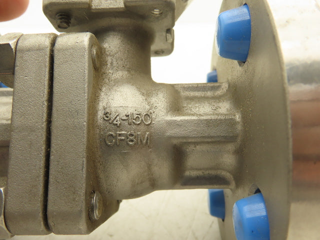 FlowTek F15 3/4" 150 Flanged 2pc Stainless Ball Valve 275psi 316SS/CF8M TFM-1600