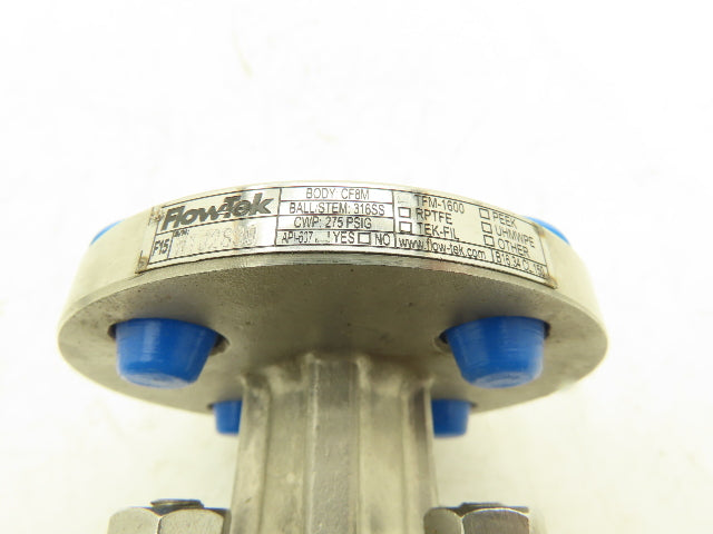 FlowTek F15 3/4" 150 Flanged 2pc Stainless Ball Valve 275psi TFM-1600 API-607