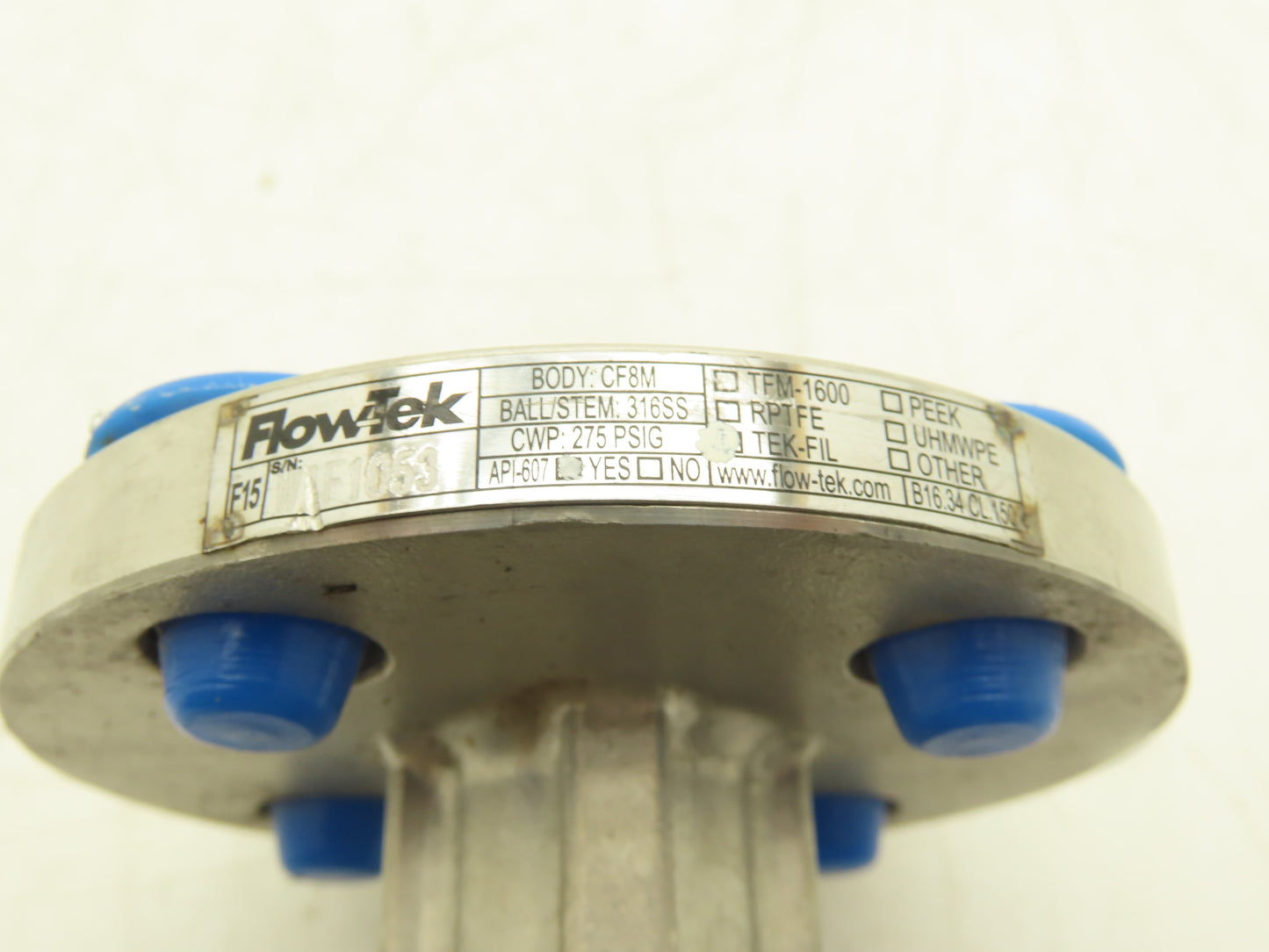 FlowTek F15 3/4" 150 Flanged 2pc Stainless Ball Valve 275psi Tek-Fil API-607