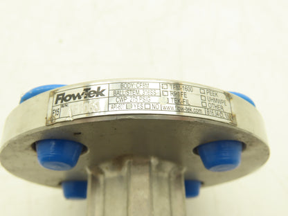 FlowTek F15 3/4" 150 Flanged 2pc Stainless Ball Valve 275psi Tek-Fil API-607