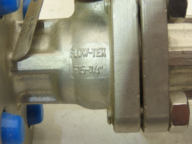 FlowTek F15 3/4" 150 Flanged 2pc Stainless Ball Valve 275psi Tek-Fil API-607