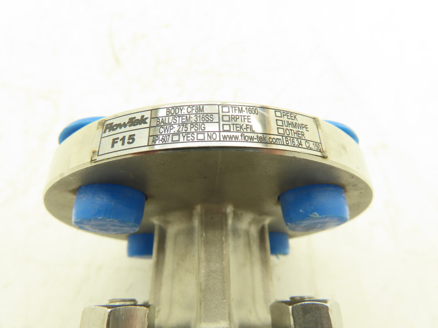 FlowTek F15 3/4" 150 Flanged 2pc Stainless Ball Valve 275psi 316SS/CF8M