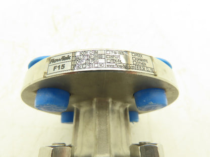 FlowTek F15 3/4" 150 Flanged 2pc Stainless Ball Valve 275psi 316SS/CF8M