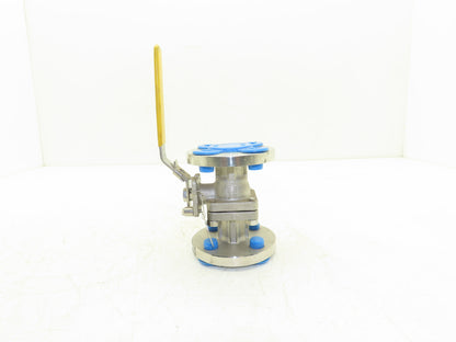 FlowTek F15 3/4" 150 Flanged 2pc Stainless Ball Valve 275psi 316SS/CF8M