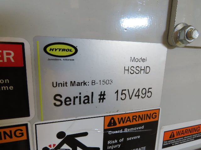 Hytrol HSSHD 43"x 31' 8" Incline Belt Conveyor 3Hp 3PH Center Drive 158fpm