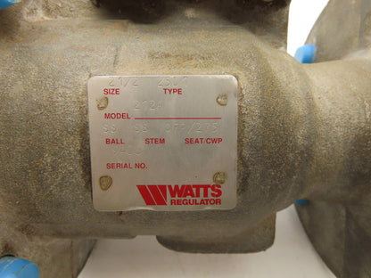 Watts 212A Type 2501 Stainless Chemical Ball Valve 2-1/2" Flanged